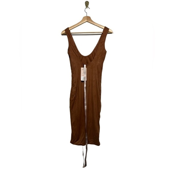 NWT HOUSE OF CB Alanis Cooper Vegan Suede Sleeveless Dress XS - Picture 10 of 12